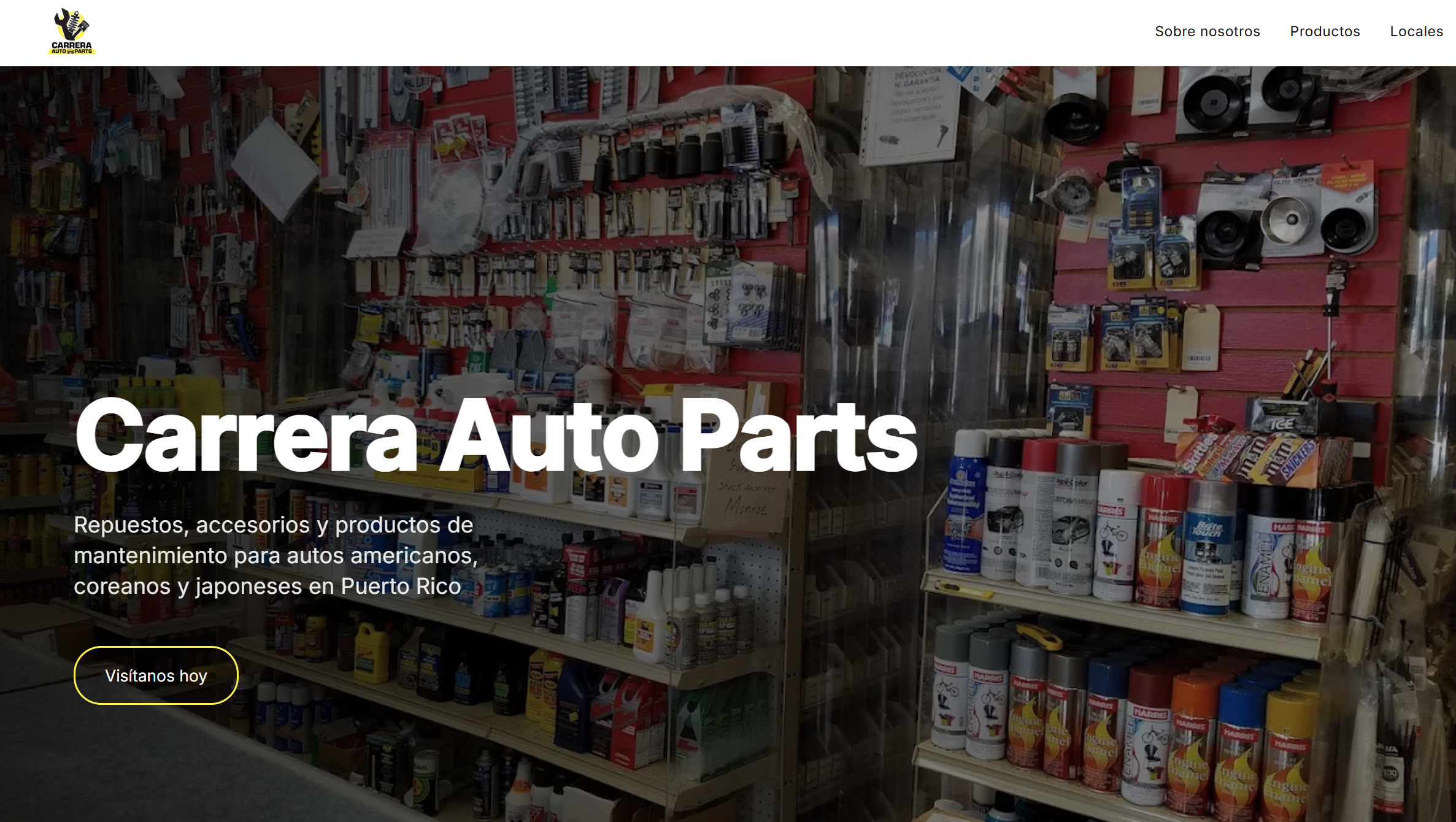 Carrera Auto Parts. Building a confident digital face for a trusted brand.
