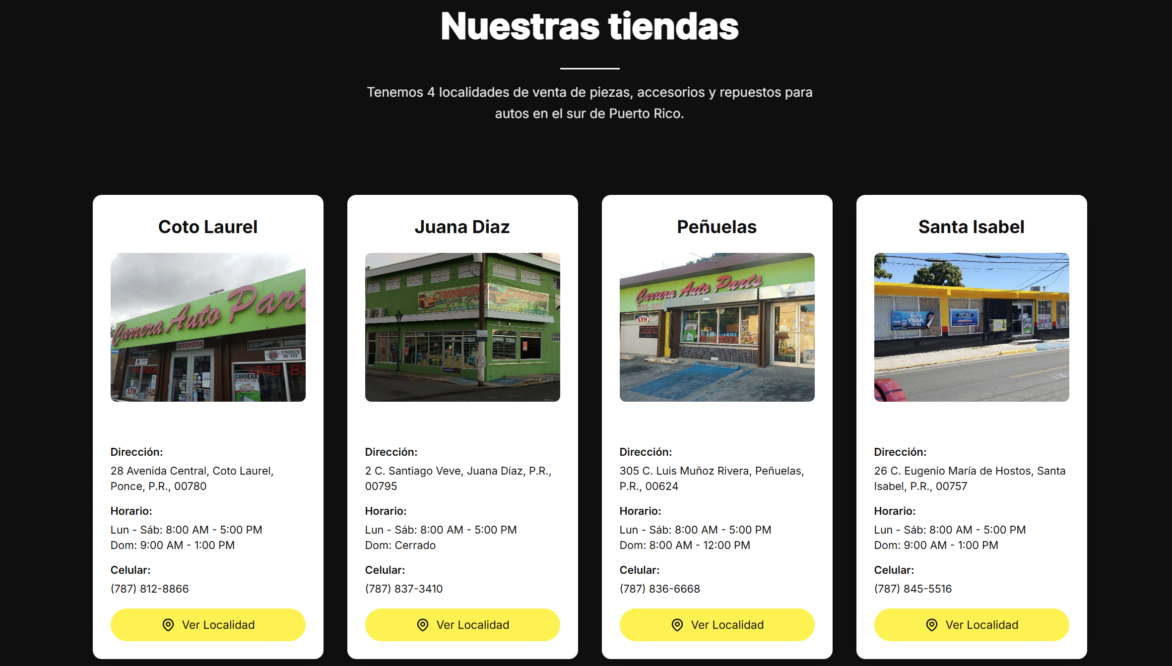 Carrera Auto Parts. Building a confident digital face for a trusted brand.