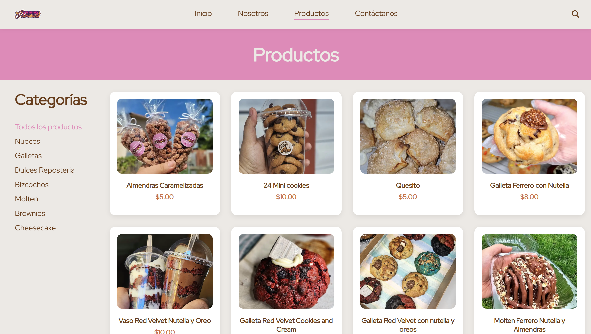 Yummy J'Almonds. An online presence that makes trying a new snack feel effortless.